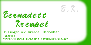 bernadett krempel business card